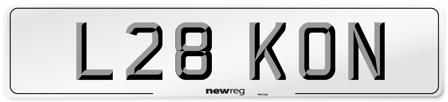 L28 KON Number Plate from New Reg